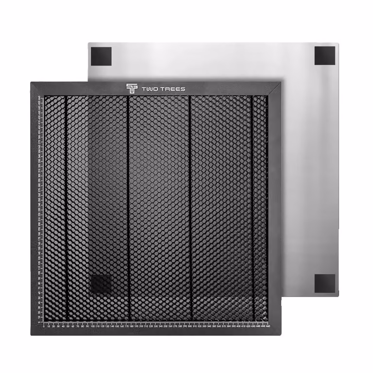 Tavolo da lavoro per la lavorazione laser di favi, dimensioni 500x500 mm, compatibile con incisioni laser CO2, realizzato in acciaio ad alta resistenza. Set di banchi da lavoro, dimensioni 430x400x22 mm
