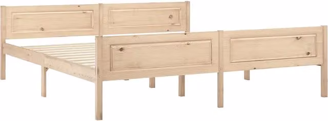 Giroletto vidaXL in legno massello di pino con doghe fisse, L/P/H: 206 x 186 x 63 cm