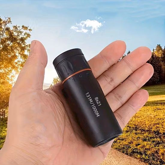 Binocolo compatto ad alta risoluzione, zoom 8x21, portatile, con corpo gommato, ideale per visite turistiche, viaggi e attività all'aria aperta.