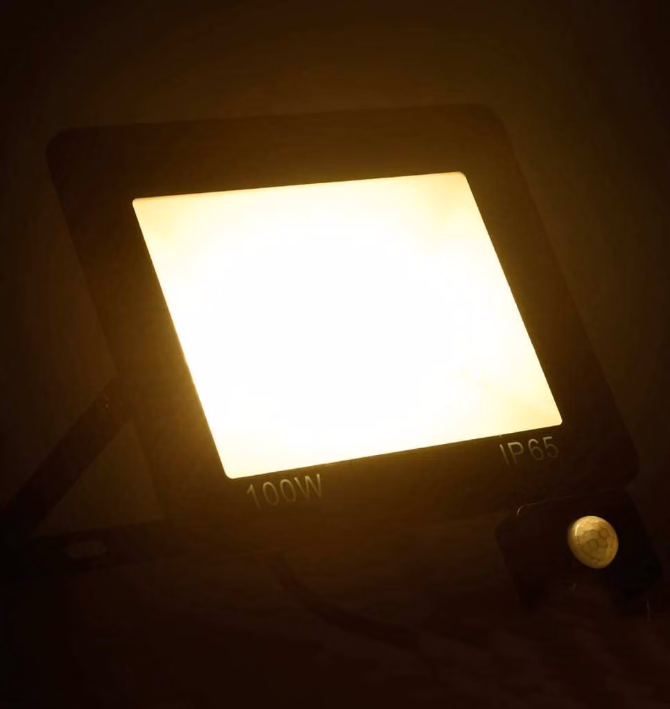 Faretto a LED con Sensore 100 W Bianco Caldo