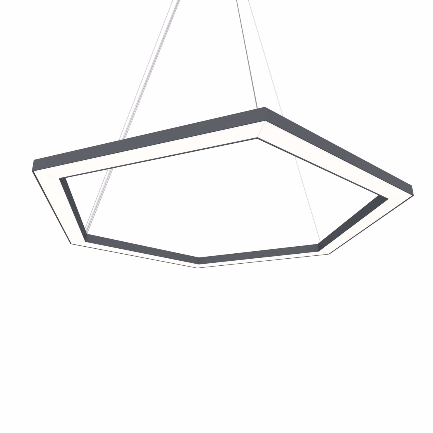 Lampada A Sospensione Esagono D60 Monocolore Opaca