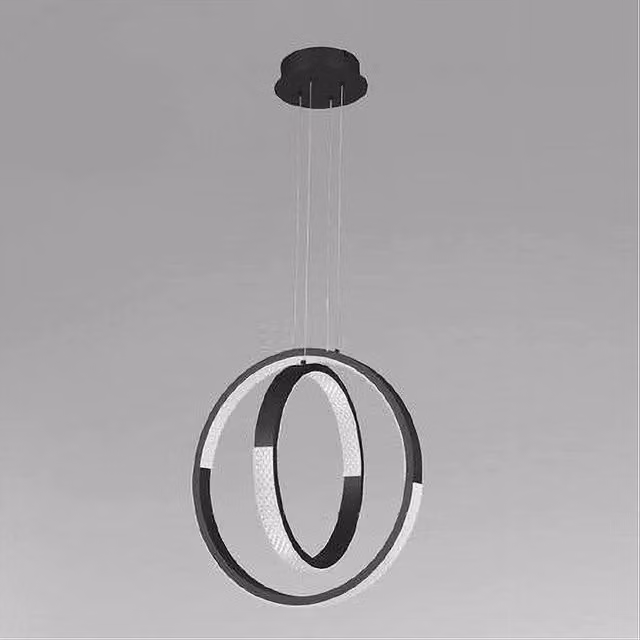 Lampadario a sospensione LED Trade Shop Traesio moderno con effetto cristallo, nero, regolabile con telecomando, 64 W