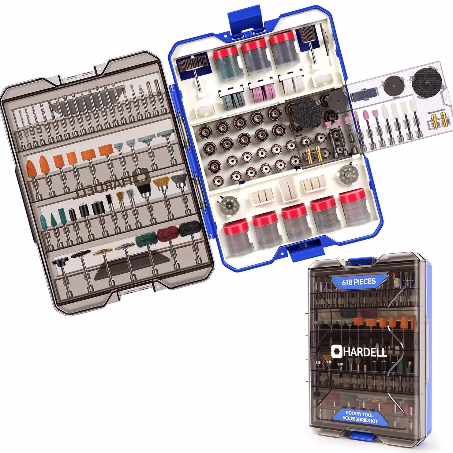 Set di accessori da 618 pezzi per utensile multifunzione, con attacco da 3,2 mm