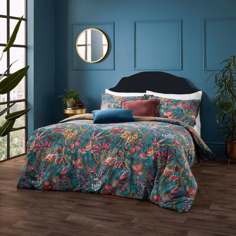 Omgoods - Set di copripiumino tropicale con motivo floreale esotico