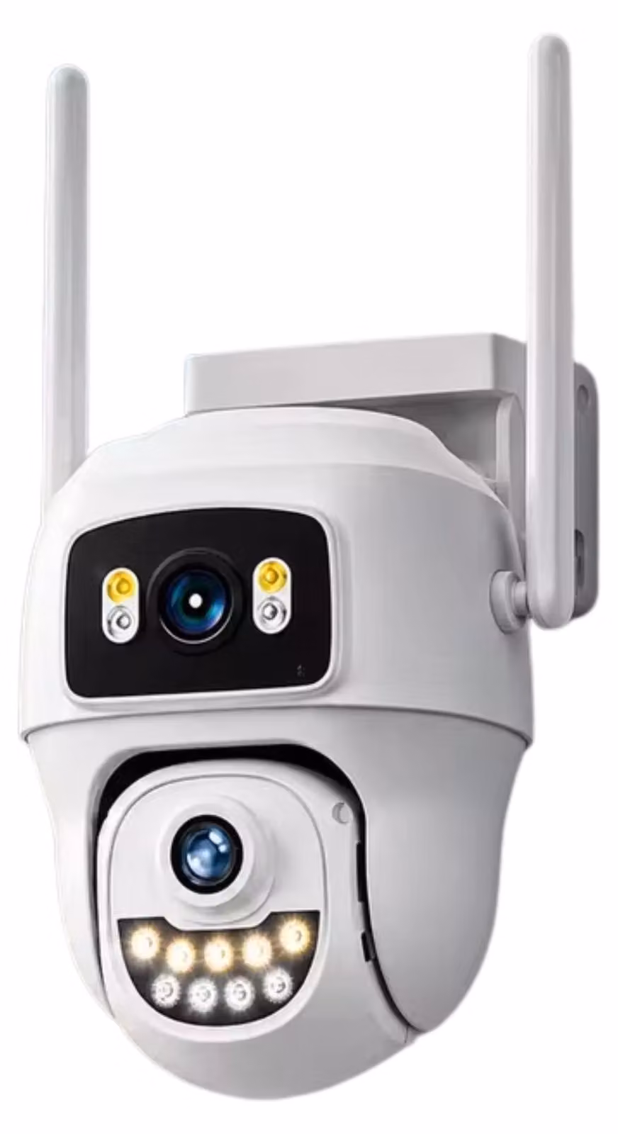 Telecamera di sorveglianza, doppia lente, visione notturna a colori, telecamera Wi-Fi da 1/3"