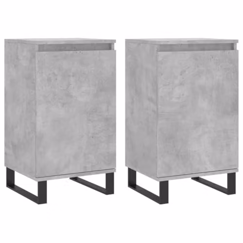 Helloshop26 Buffet bahut - Armadietto portaoggetti per cucina, soggiorno, soggiorno, soggiorno, soggiorno, set da 2 40 x 35 x 70 cm, in legno di ingegneria, colore: nero 02_0036850