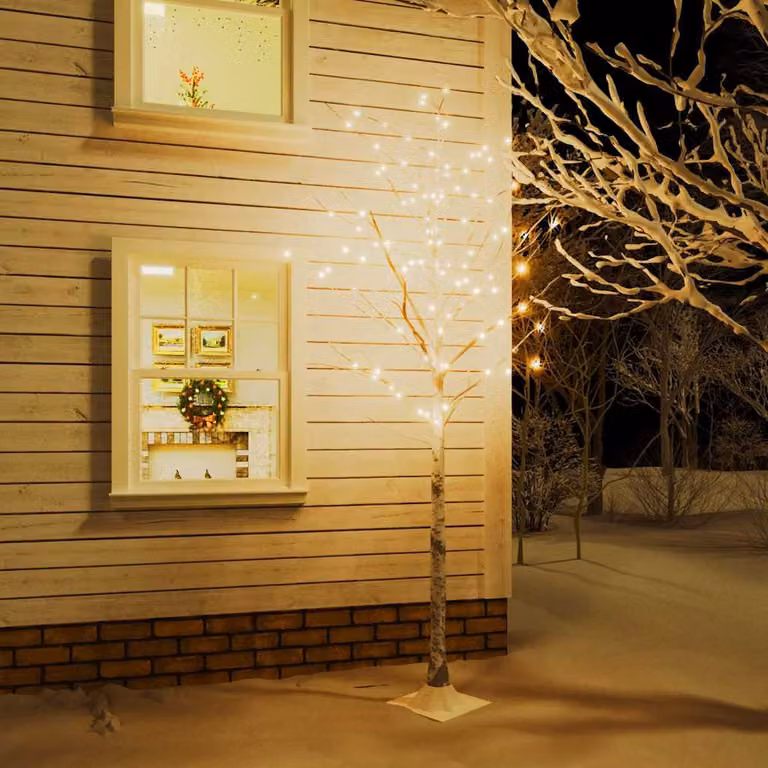 vidaXL Betulla con LED Bianco Caldo 240 LED 300 cm