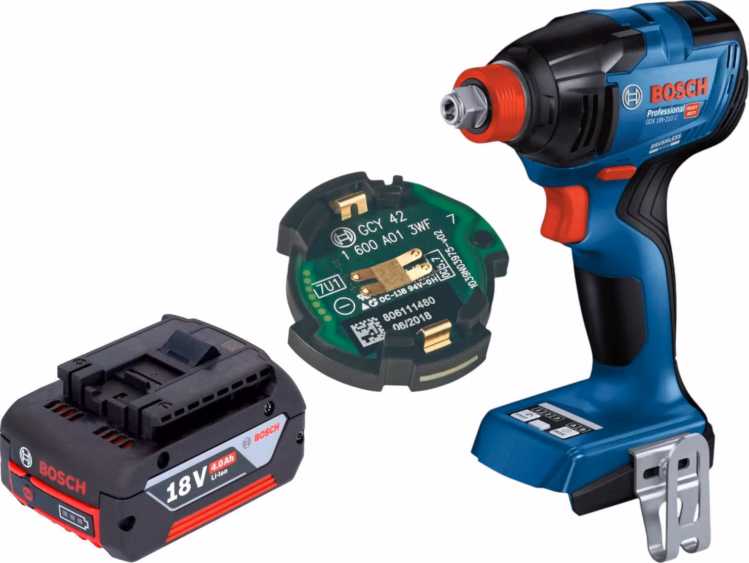 Bosch GDX 18V-210 C Avvitatore a impulsi professionale a batteria 18 V 210 Nm Brushless Solo ( 06019J0200 ) - senza batteria, senza caricabatterie