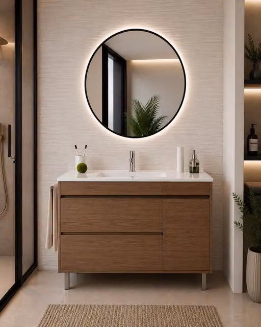 Mobile bagno con lavabo ORIGENBATH CAPRERA senza specchio 60x45 cm frassino tea