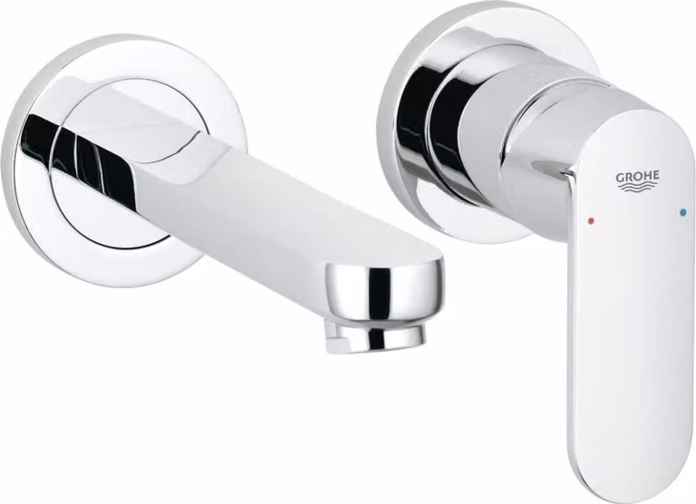 Grohe Eurosmart Cosmopolitan, mitigeur lavabo 2 trous, set de finition, montage encastré, saillie 170mm, 19381000, 19381000