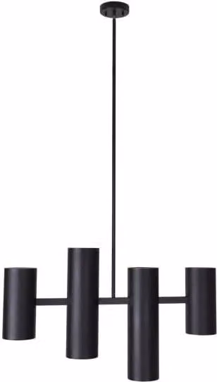 Lampada a sospensione industriale Maxlight Laxer nera 4xGU10