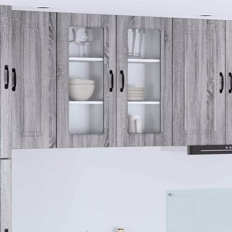 vidaXL Mobile Unità a muro per cucina Grigio, L 40 cm, P 31 cm, H 80 cm