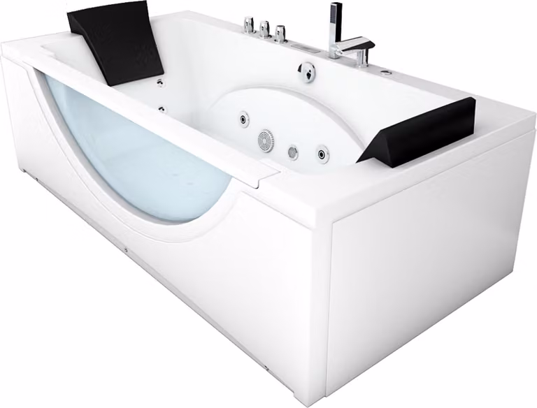 Piscina idromassaggio Vasca ad angolo W81H-A 90x180cm pulizia passiva del tubo flessibile
