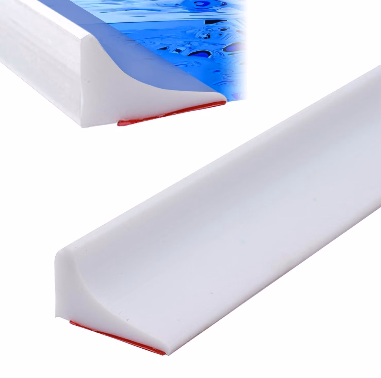 Striscia per doccia in silicone - Lunghezza 200 cm - Bianco - Autoadesiva per bagno e cucina
