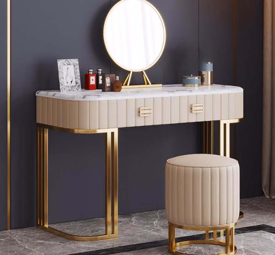 Designer Schminktisch Kosmetik Tisch Spiegel Konsolen Schlafzimmer
