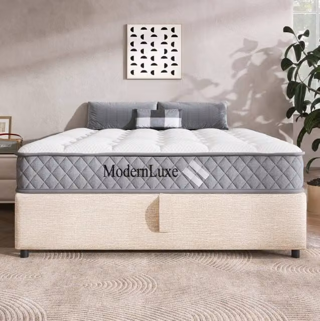 Materasso 160x200 cm in schiuma fredda e molle insacchettate, 7 zone, H3 bianco