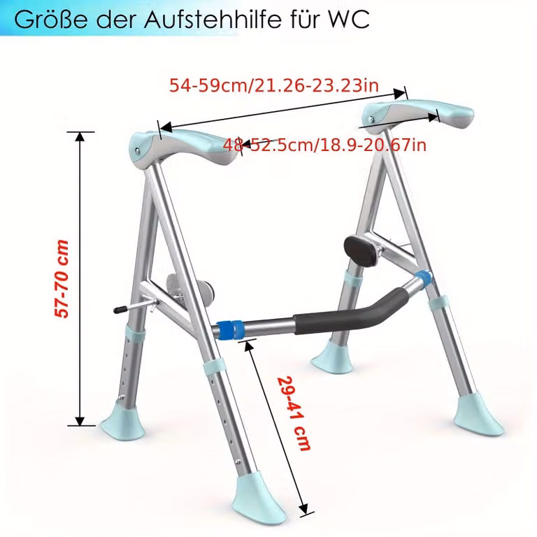 Alza WC - Rialzo per WC - Copriwater rialzato - Sedia per il bagno - Supporto per il bagno - Altezza regolabile
