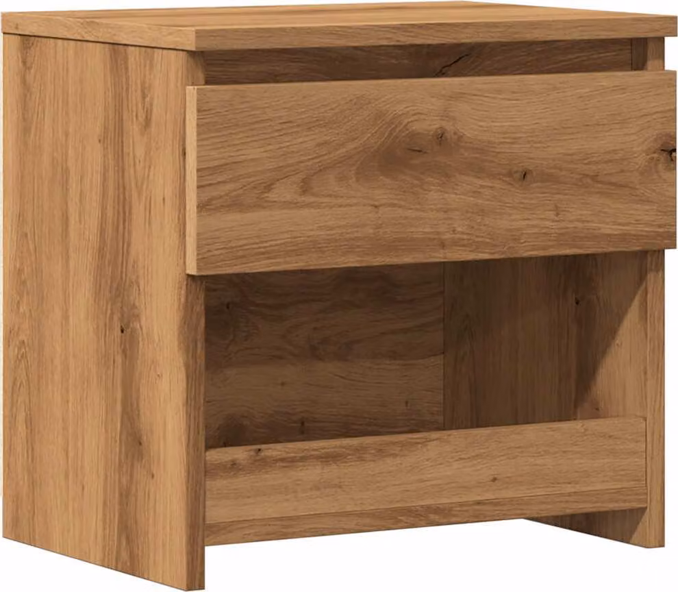 Comodino Rovere Artigianale 40x30x39 cm in Legno Multistrato