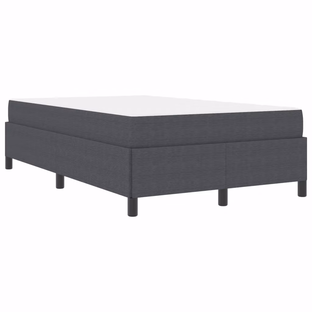 Struttura del letto moderna vidaXL in tessuto e legno, L/P/H: 120 x 200 x 193 cm, Grigio e Bianco – 2