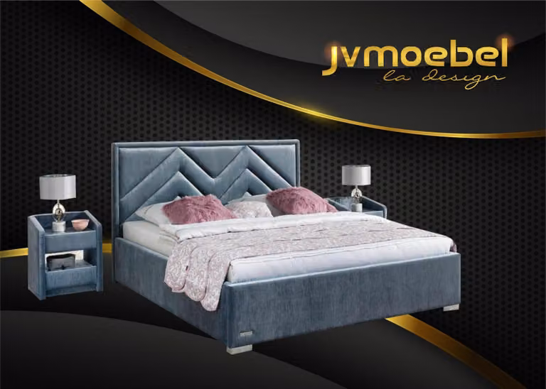 Bett Textil Schlafzimmer Design Möbel Modern Luxus Betten Bettgestell Stoff