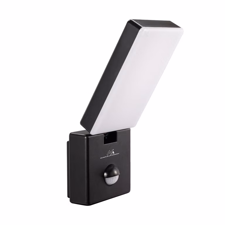 Maclean Rilevatore di movimento PIR Lampada LED nera 10W IP65 800lm 4000K MCE516 B