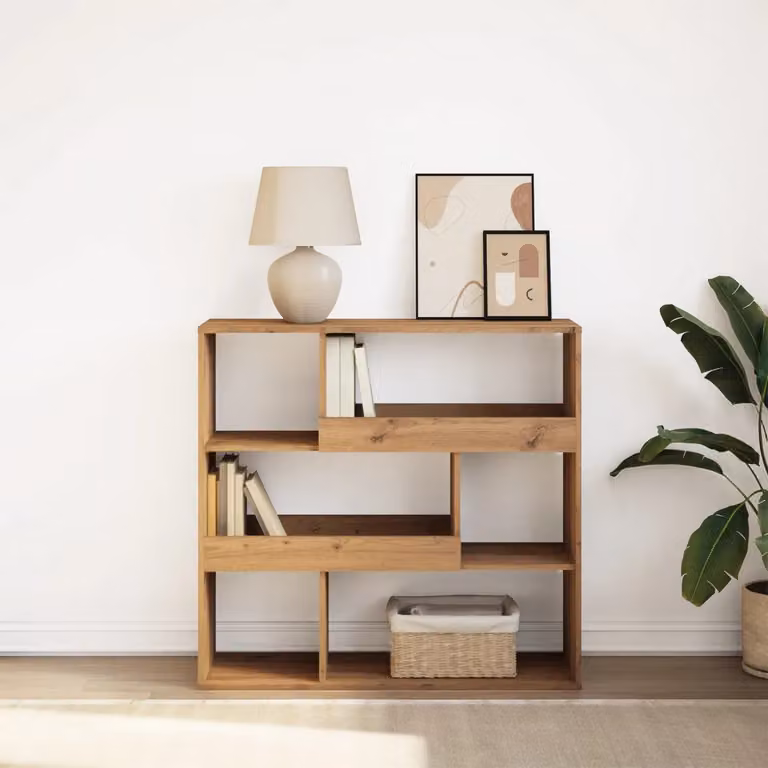 Libreria/Divisorio vidaXL in Rovere Artigianale Marrone, L 100 cm x P 33 cm x H 94,5 cm