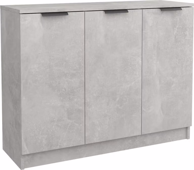 Credenza Grigio Cemento 90,5x30x70 cm in Legno Multistrato