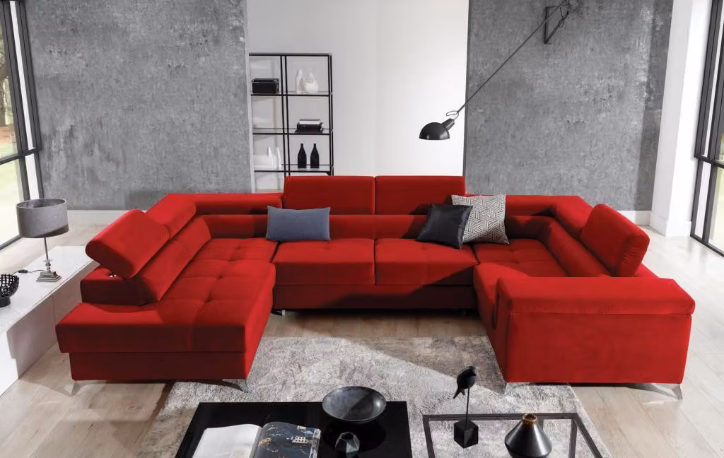 Wohnlandschaft Couch Eckgarnitur U-Form Sofa Eckcouch Ecksofa Garnitur Polster