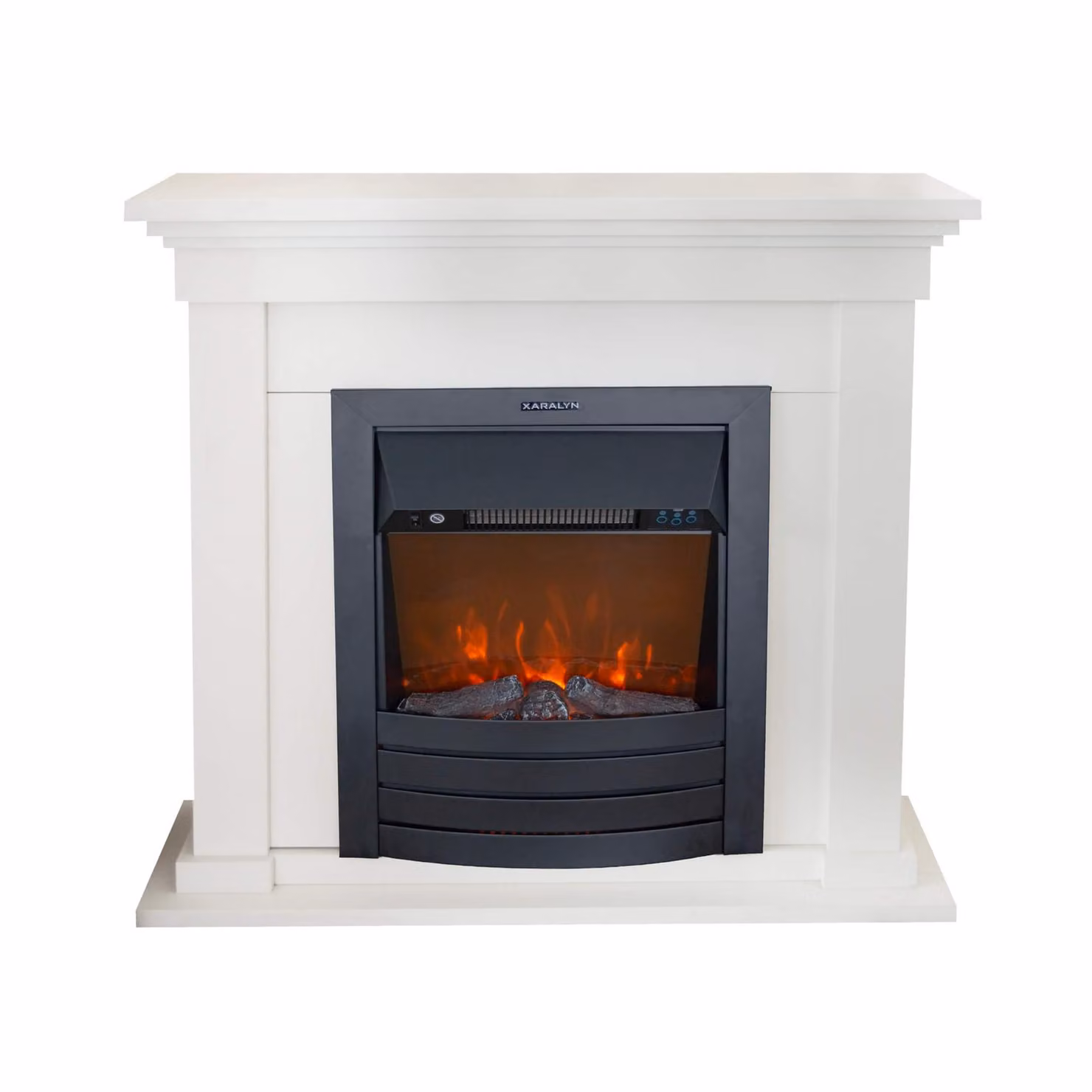 XARALYN, camino elettrico da parete, 1800 Watt, 2 livelli di riscaldamento, effetto fiamma realistico, termostato