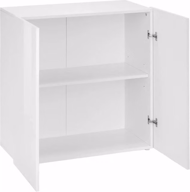 Mobile Moderno Multiuso Web Forniture Bianco Lucido L: 90 cm, P: 40 cm, H: 81 cm