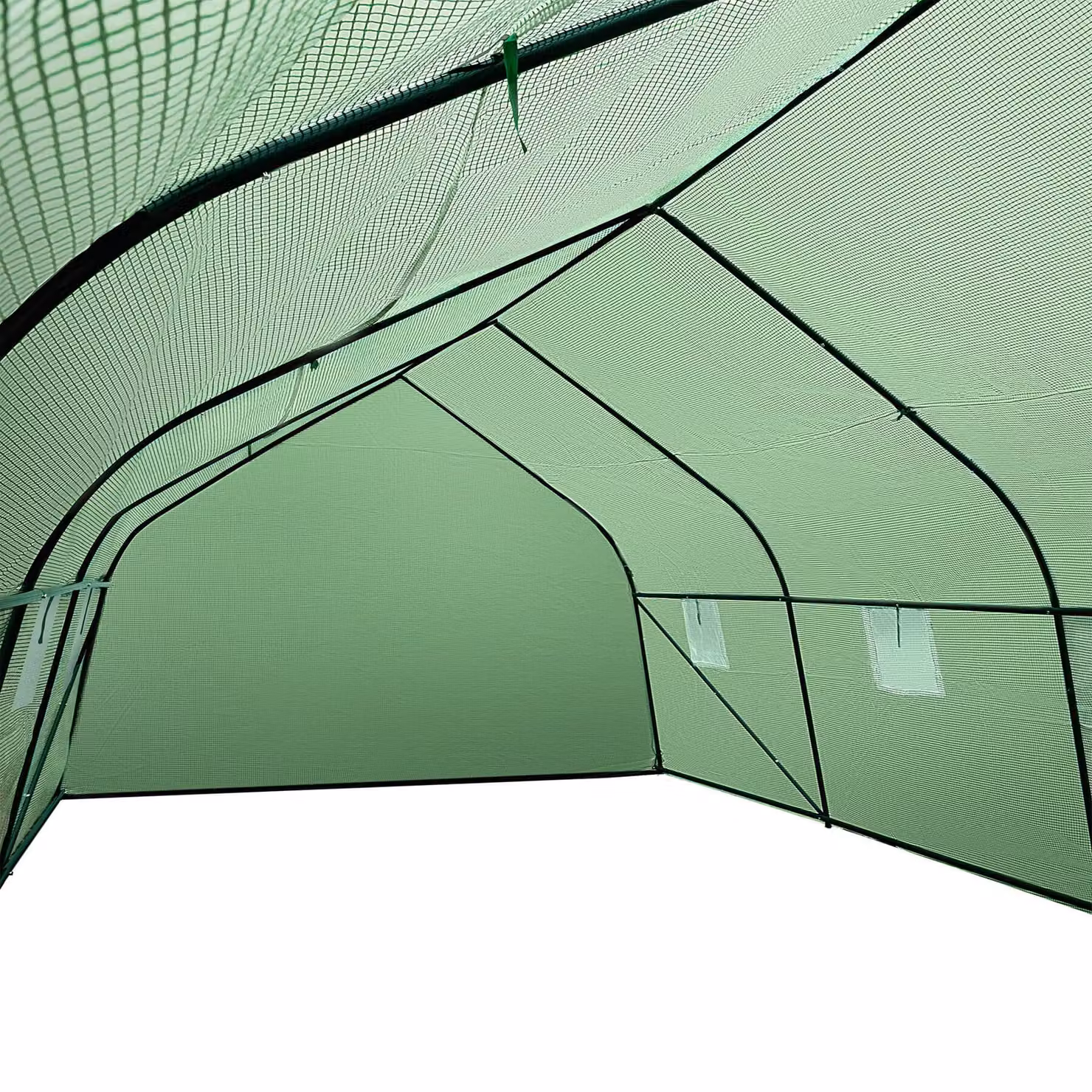 Serra in plastica con tendone e 8 finestre TecTake GmbH, colore verde, L/P/H: 600 x 300 x 205 cm – 1