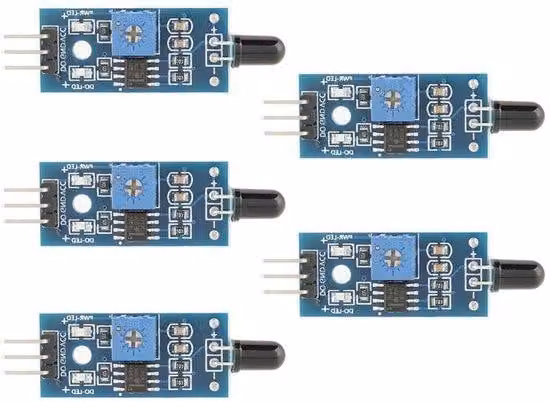 Modulo sensore di fiamma 760-1100 nm, sensibilità regolabile, Smart Sense, 5 pezzi