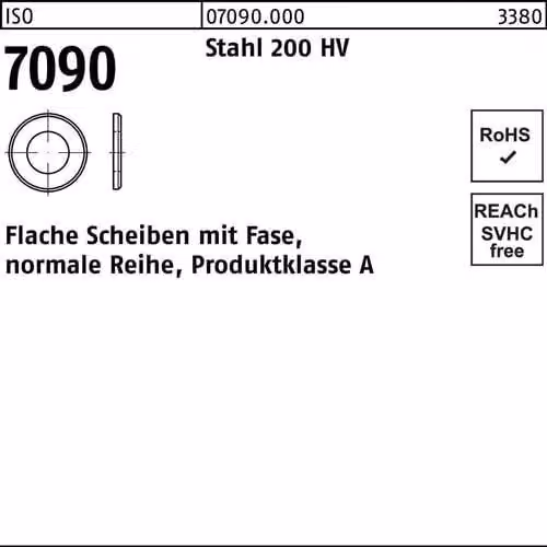 Dischi Reyher ISO 7090 St. 6 (6,4x12x1,6) HV 070900000060000 (1000 pezzi)