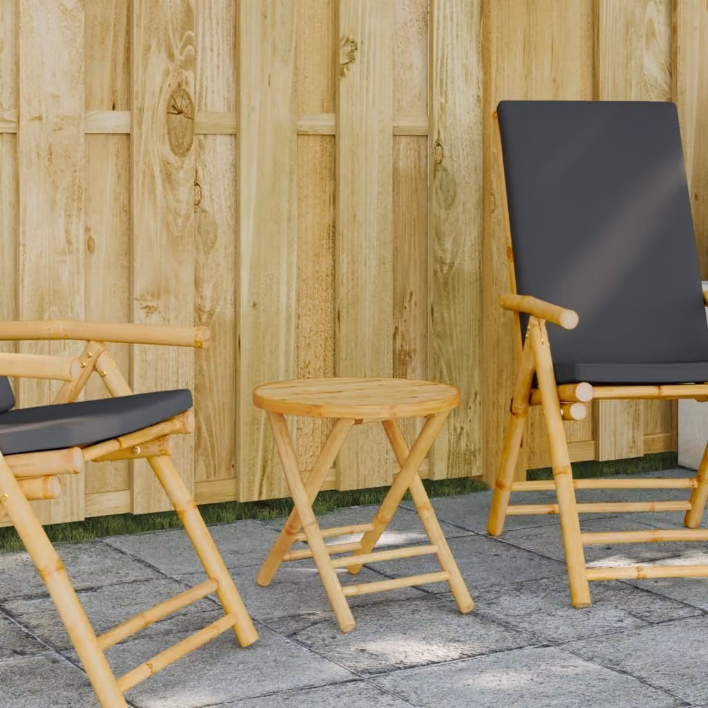 Maison Exclusive - Tavolo pieghevole da giardino, diametro 45x45 cm, in bambù
