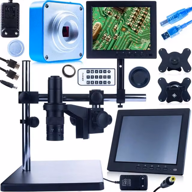 Microscopio Digitale Earth Pro MCEP-0.5X-PZRR con Braccio Regolabile, Zoom 7-45x e Display da 8 pollici