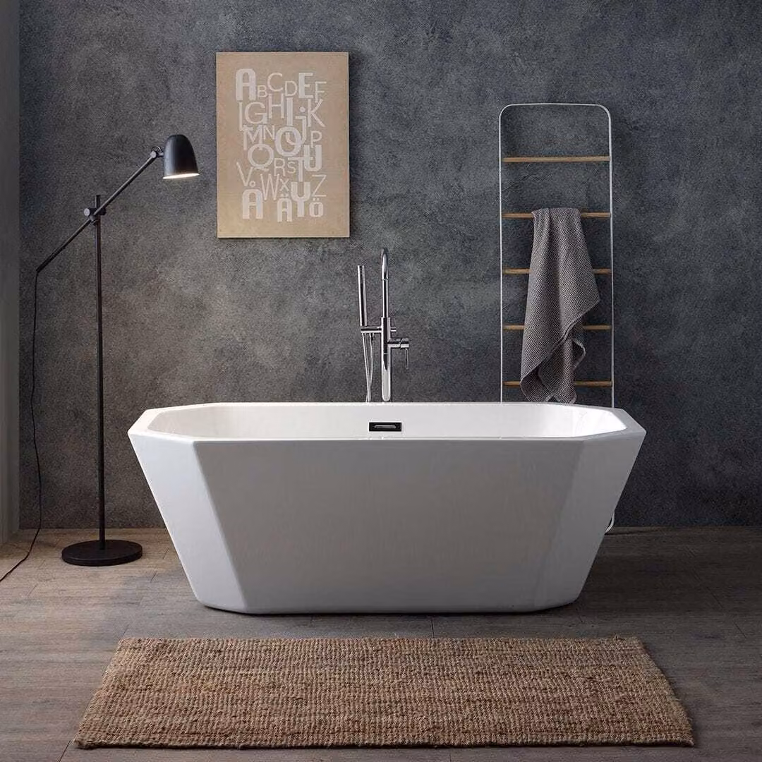 Vasca freestanding in acrilico bianco ottagonale | Betty