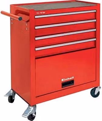 Mobile Portautensili su Ruote Einhell TCTW 100 Rosso con 5 Cassetti L: 69,5 cm, P: 33 cm