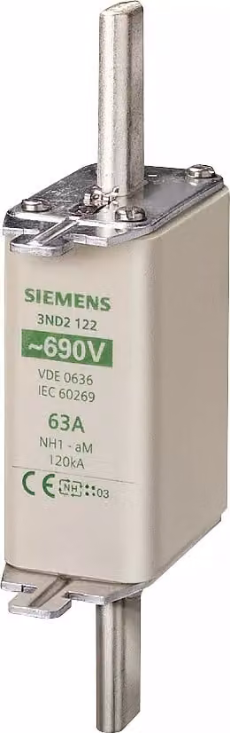 SIEMENS NH1 250 A 690 V CA aM 3ND2144 Fusibile sotto tensione