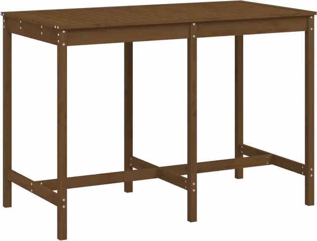 Tavolo da giardino rettangolare in legno di pino massello marrone L: 159,5 cm, P: 82,5 cm, H: 110 cm