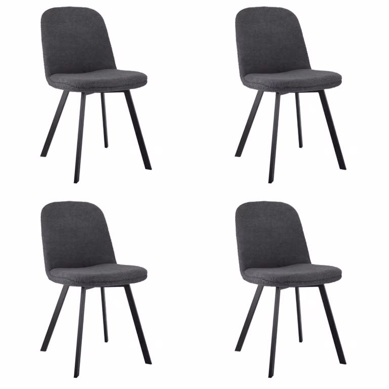 set di 4 sedie da pranzo in tessuto bouclé, Calma ed eleganza, Bello ma non appariscente, Stile versatile, Ergonomico