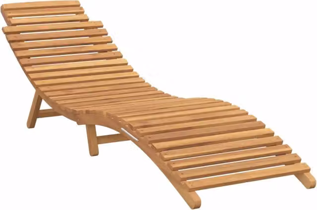 Lettino da Lettino sole | Sdraio da giardino | Lettino da sole Marrone 198 x 55 x 58,5 cm Legno di teak solido