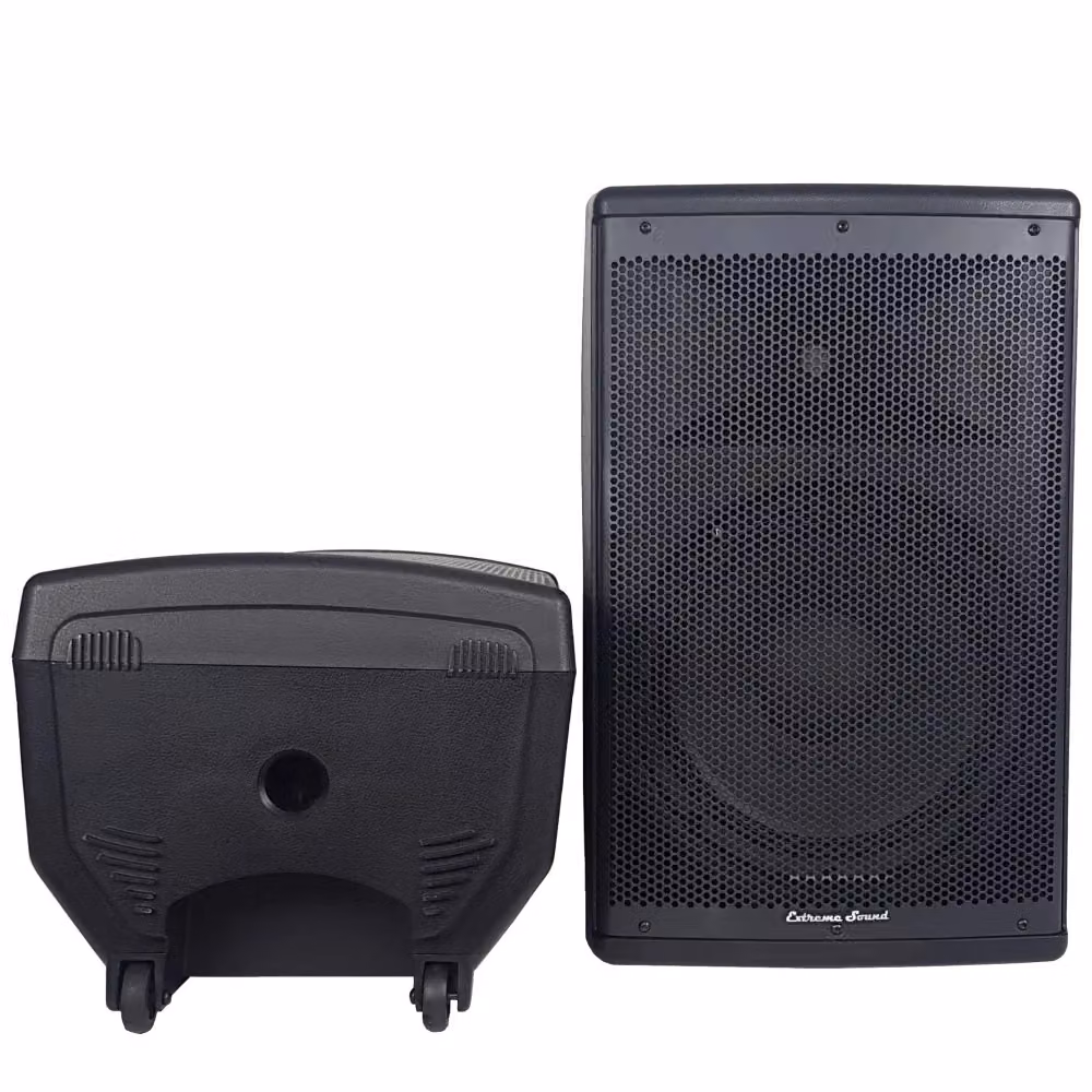 Coppia di Casse Audio Acustiche Maxtech DJN-12 Extreme Sound con Woofer da 12 pollici, Bluetooth e USB, Nero – 2