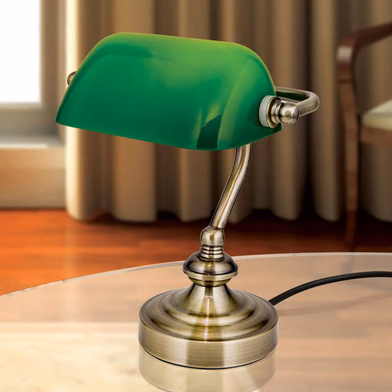 ORION Lampada da scrivania Zora, Bronzo / Ottone antico, Studio / Ufficio, Metallo, Antico, Lampada da tavolo