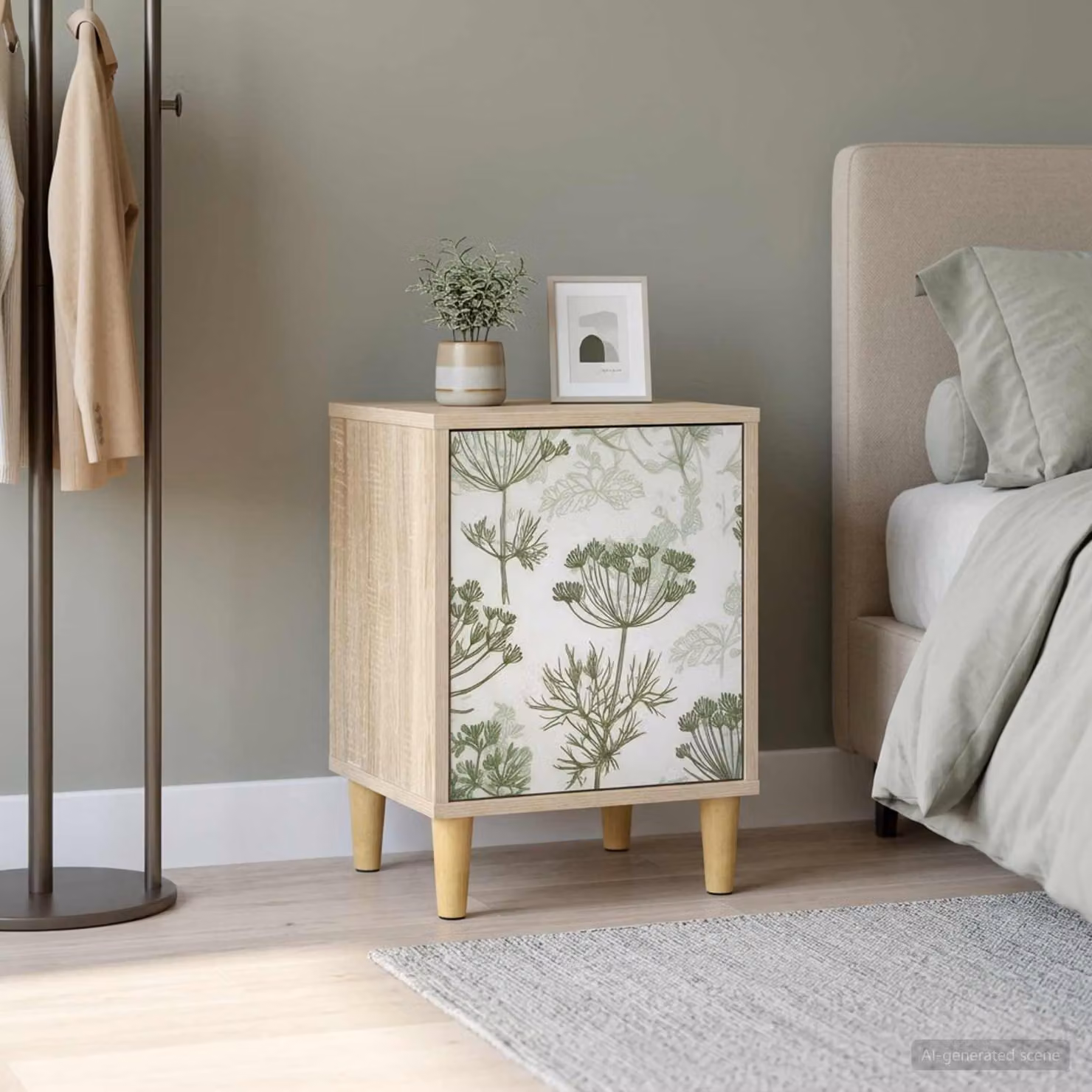 Armadio da notte vidaXL GOTHA in Rovere Sonoma, moderno e a parete, L: 36 cm, P: 33 cm, H: 50 cm