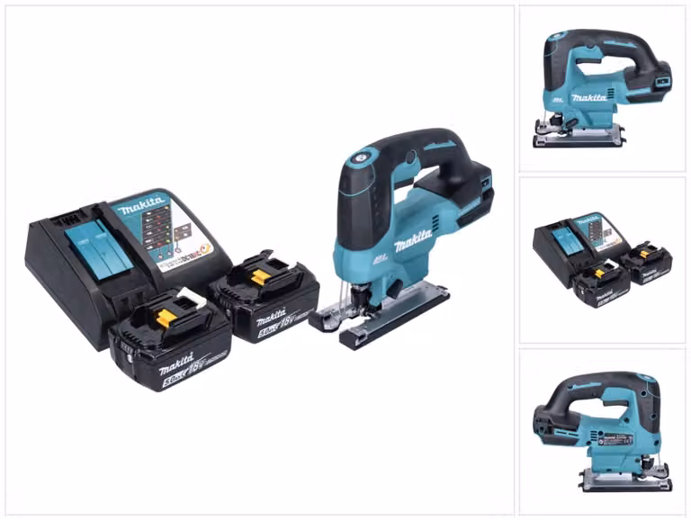Seghetto alternativo a batteria Makita DJV 184 RT 18 V brushless + 2x batteria ricaricabile 5,0 Ah + caricabatterie