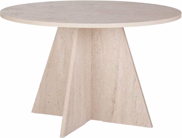 Tavolo da pranzo rotondo Virella 120 cm beige