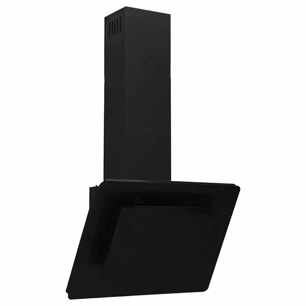 vidaXL Cappa da parete in acciaio inox e vetro nero con display LED da 60 cm – 2