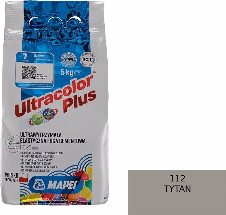 Stucco Mapei Ultracolor Plus 112 grigio medio, 5 kg