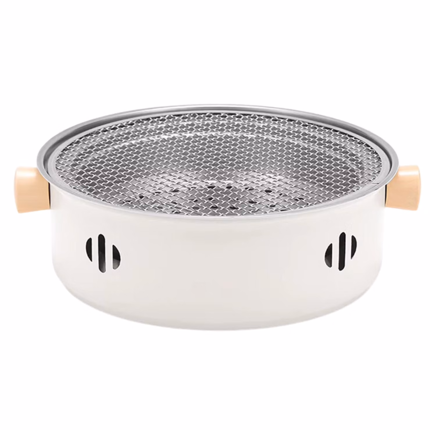 Griglia portatile per carbone da 26,5 cm, griglia da tavolo senza fumo con ventola, 556g