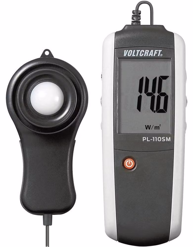 Solarimetro misuratore di radiazione solare - Robusto - 0-1999 W/m² - Per pannelli solari